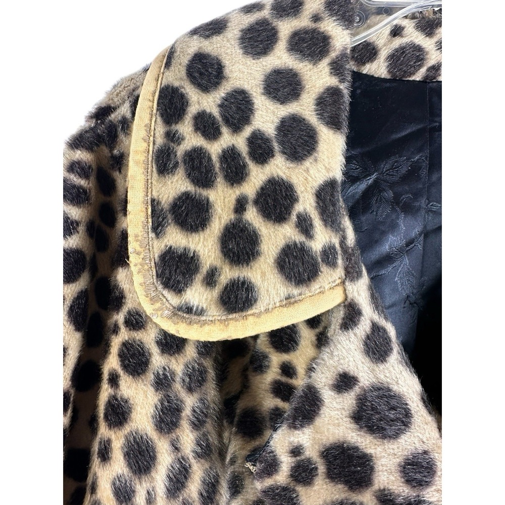 Safari Faux Leopard Coat CBK style City Chic NYC Street Style Old Money European - Picture 5 of 13